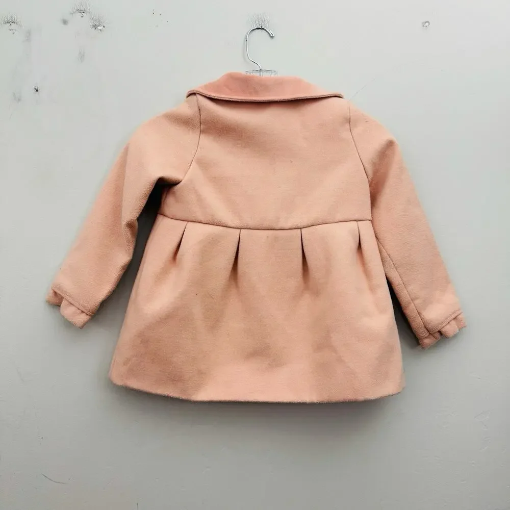 Cupcakes And Cashmere Pink Pea Coat Girls Size 5T